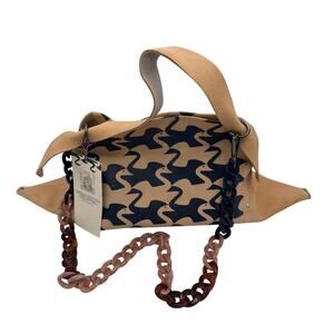 IL Cigno Nero Leather Handmade Handbag Art to Wear New with tags